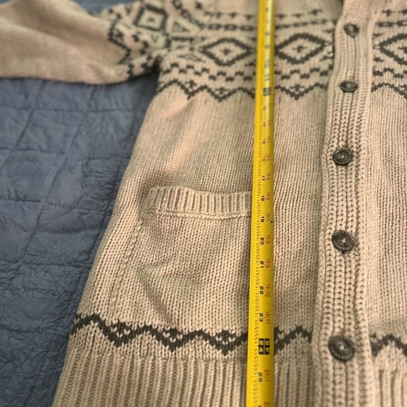 Eddie Bauer Men’s Wool Fair Isle Cardigan Sweater Size Small - Picture 8 of 8